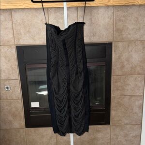 Dolce and Gabbana women’s body con corset Black Strapless Dress